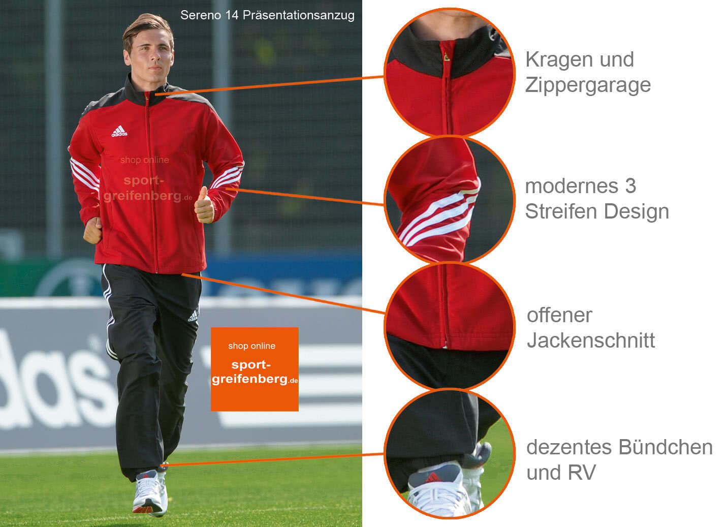 adidas Sereno 14 Präsentationsanzug Herren adidas Sereno 14 Präsentationsanzug Herren