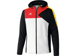 Erima Premium One Deutschland Kollektion Hoodie Das Erima Deutschland Kolllektion Premium One Hoodie in weiß/schwarz/rot und gelb