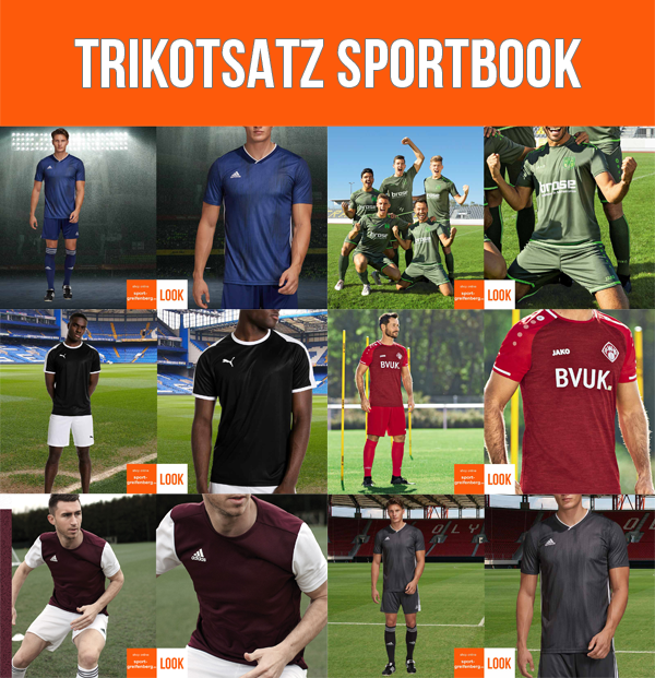 Finde jetzt neue Trikotsatz Ideen von allen Top Marken in unserem exklusiven Sportbook für Trikotsätze.