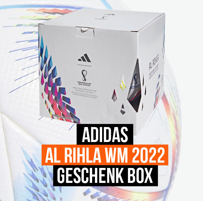Ab sofort bekommst du bei uns die adidas WM 2022 Geschenk Box!