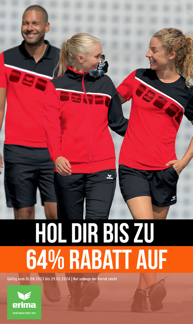 Hol dir jetzt deine neue Sportbekleidung mit bis zu 64% günstiger bei uns im Shop.