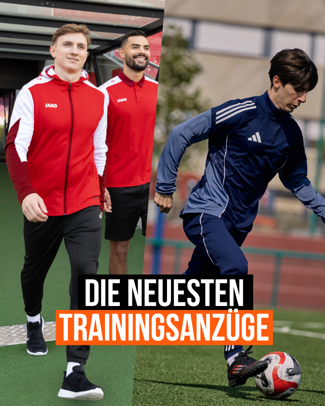 alle neuen Trainingsanzüge für Vereine und Sportler in einer Mail