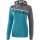 Erima 5-C Kapuzensweatshirt oriental blue mel./grey mel./white