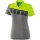 Erima 5-C Poloshirt grey melange/lime pop/black