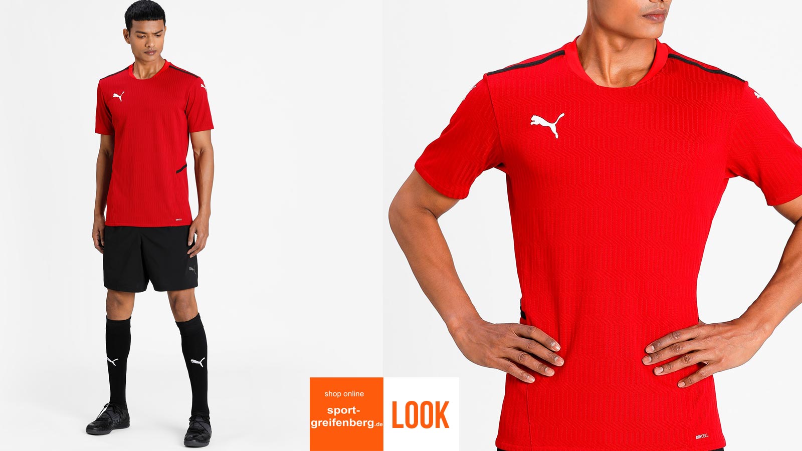 Das Puma Profi Trikot Set teamCup rot