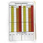 Die Referee Notizkarte Fußball für Verwarnungen mit gelber und roter Karte (online)