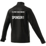 Trainingsjacke mit mit der Bedruckung von einem Sponsor