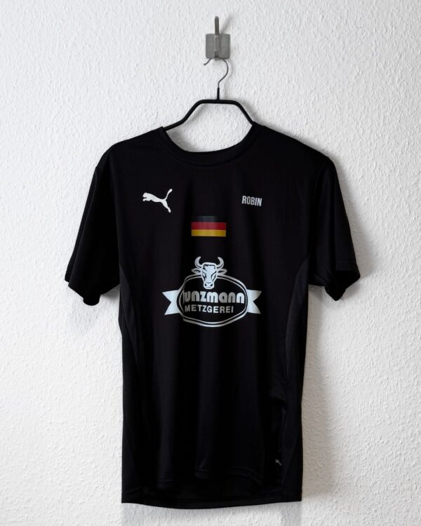 schwarze Event Shirts mit Aufdruck in weiß von Puma