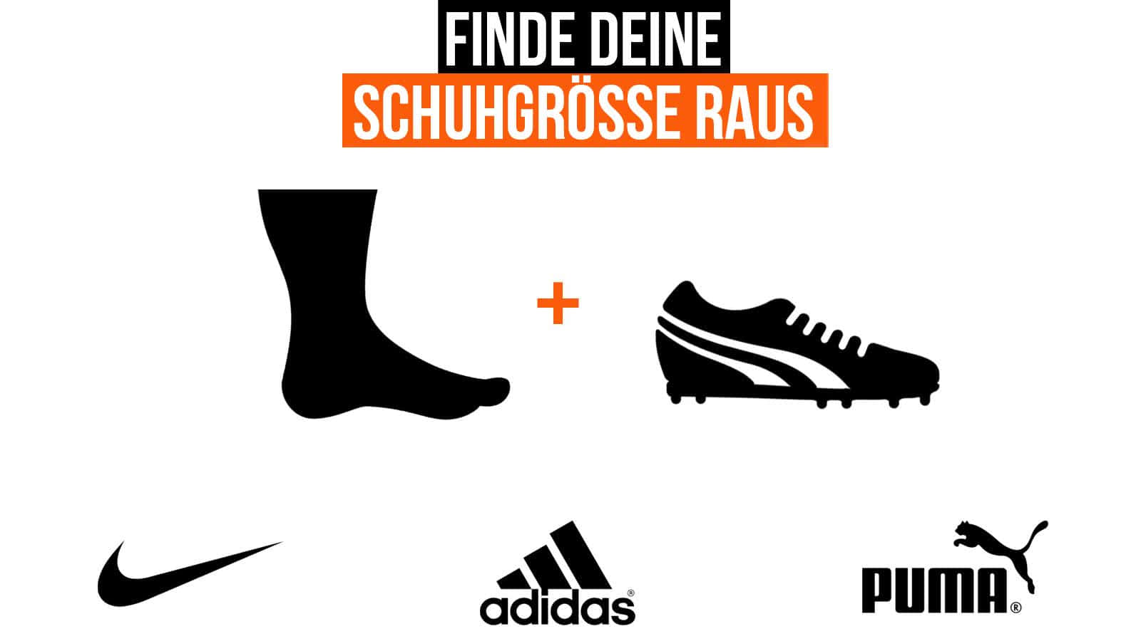 Mit der Fußlänge jetzt Fußballschuhe in der Richtigen Größe bestellen