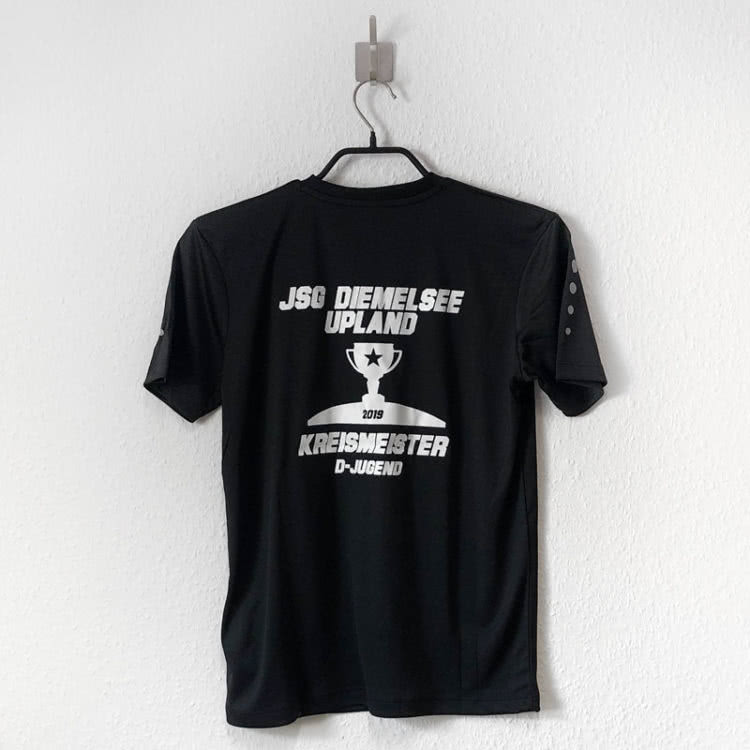 Der Meister Shirt Aufdruck in schwarz