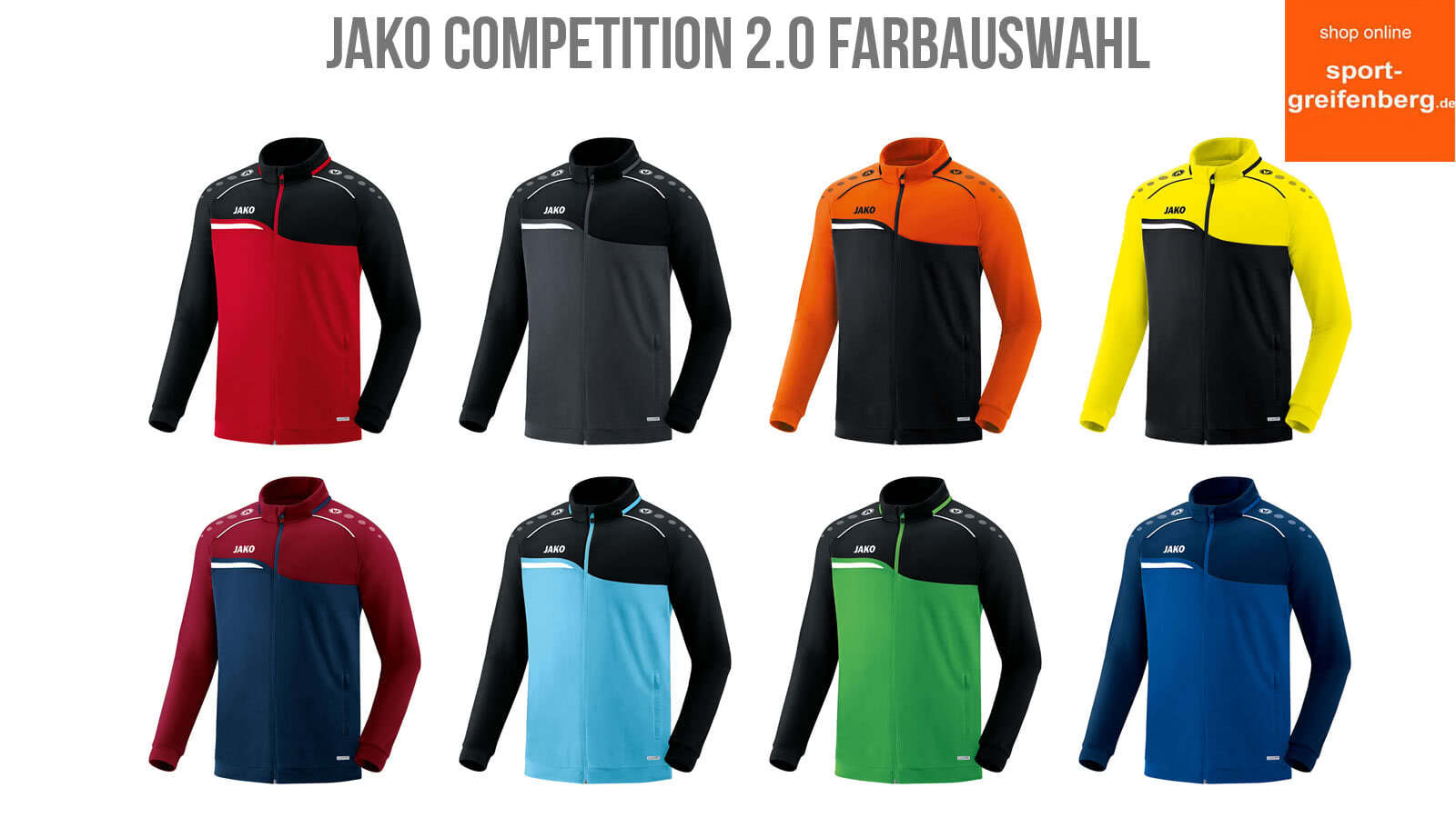 Jako Competition 2.0 Farbauswahl der Sportbekleidung