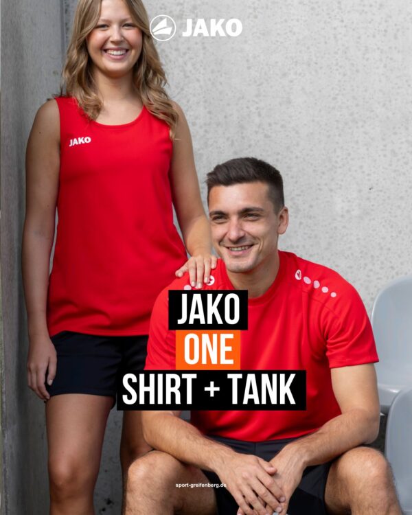 Das Jako One T-Shirt und Tank für Damen und Herren (6100)