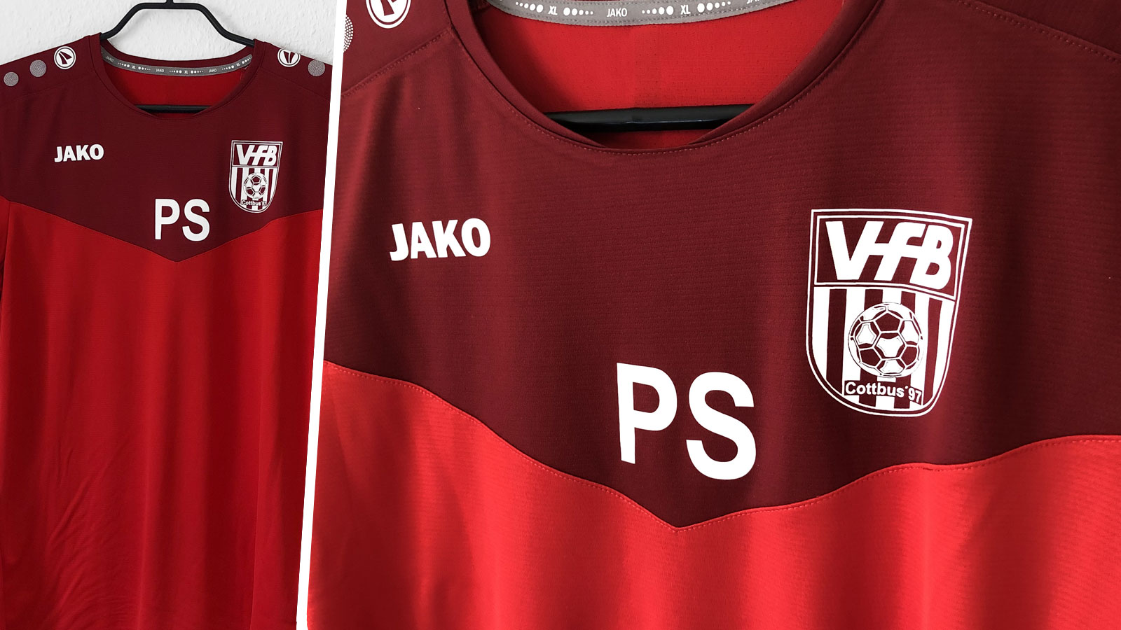 Das Jako T-Shirt mit Druck des VFB Cottbus 97