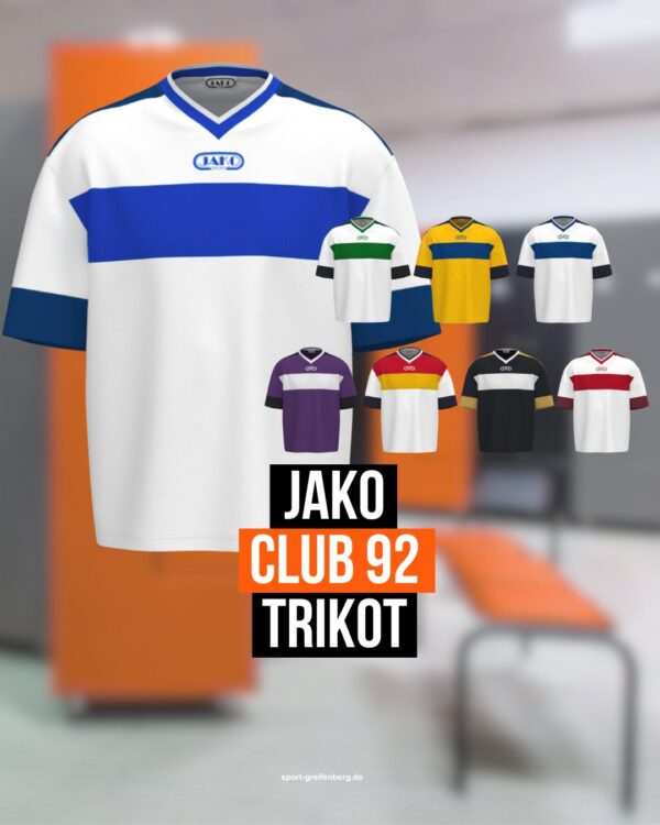 Das Jako Trikot Club 92 im Katalog 2026/2027 mit 7 Fraben