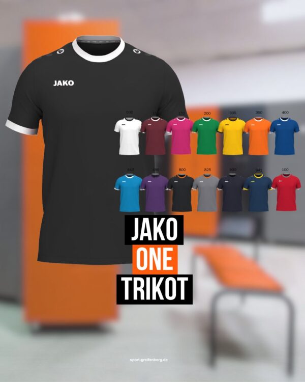 Das Jako Trikot One als klassisches Trikot für Trikots Hosen und Stutzen Kombination