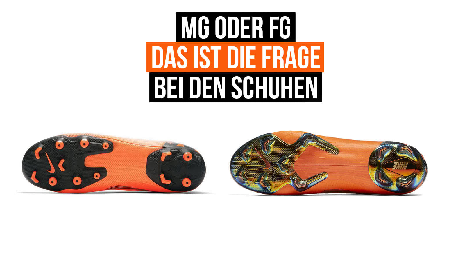 Die Nike Fußballschuhe für Rasen und Kunstrasen mit der MG Sohle