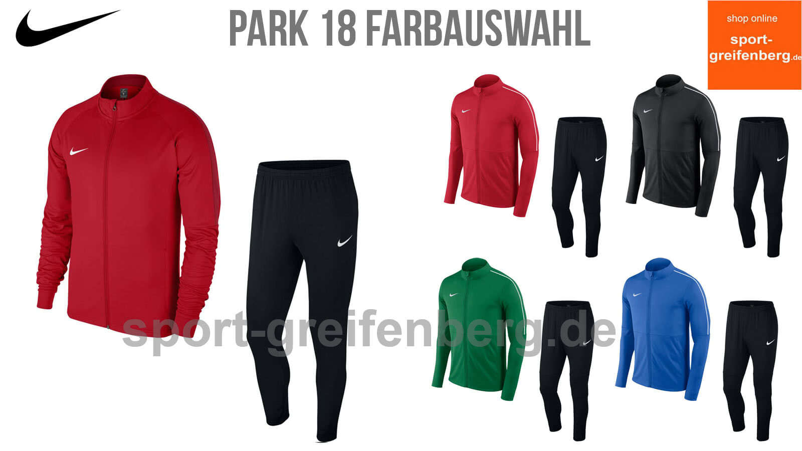 Die Farben der Nike Park 18 Sportbekleidung für Sportler und Vereine