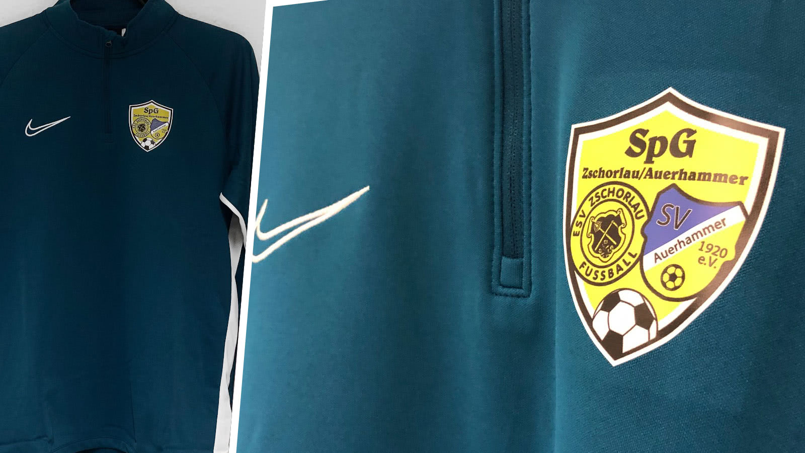 Das Nike Training Top mit farbigem Logo der SpG Zschorlau Auerhammer