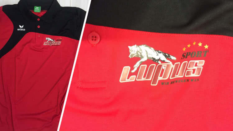 Die Erima Poloshirt Bedruckung von Lupus Sport