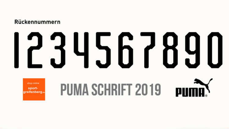 die Puma Schriftart für 2018/2019 und 2019/2020