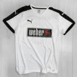 Die Puma Trikots mit Sublimationsdruck des "Weber Grill Allstars Logo"