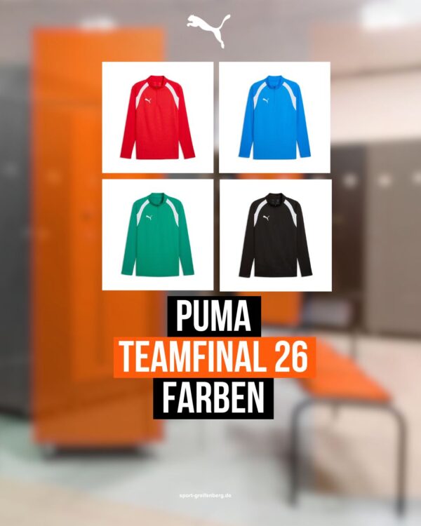 Die Puma teamFinal 26 Farben der Teamsport Linie im Puma Katalog 2026
