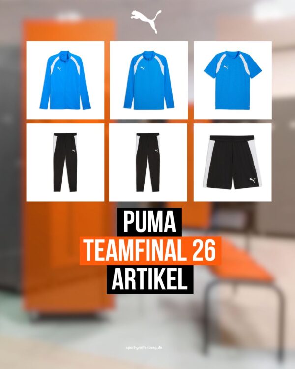 Die Puma teamFinal 26 Sportbekleidung für Vereine und Mannschaften im Teamsport
