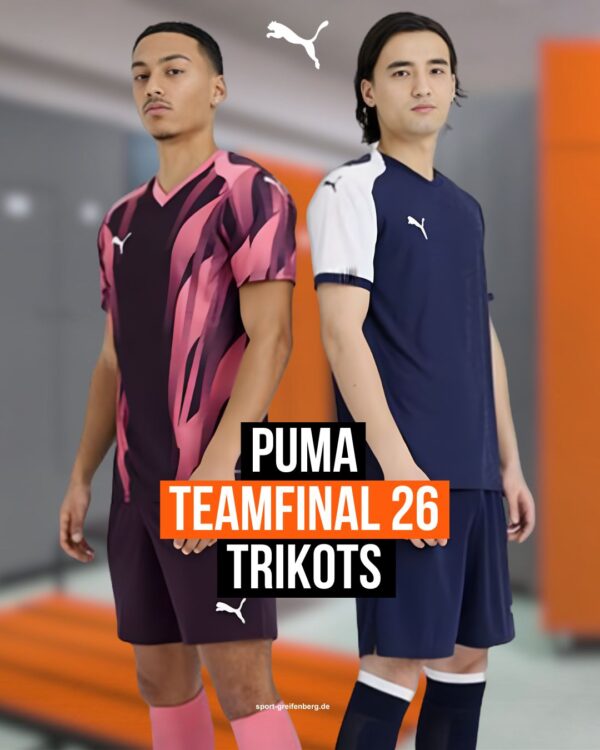 Puma teamFinal Graphic+ Jersey (706654) und Puma teamFinal Knit Jersey (706651) für 2026/2027