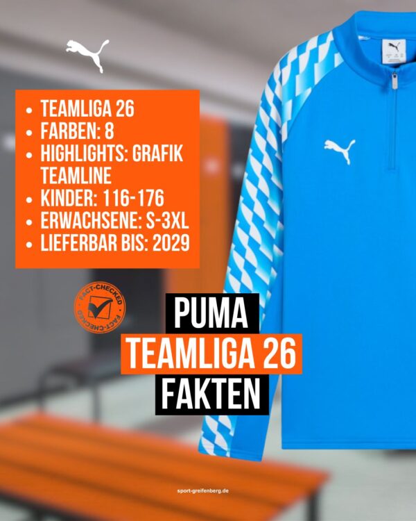 Daten zur Puma teamLiga 26 Linie im Football Katalog 2026/2027