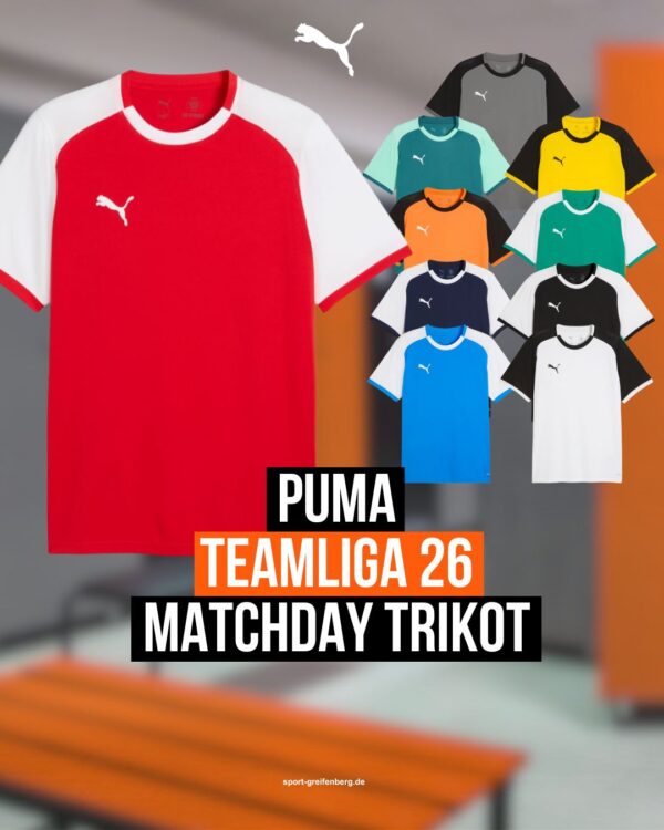 Puma teamLiga 26 Matchday Trikot Jersey für 2026 bis 2029