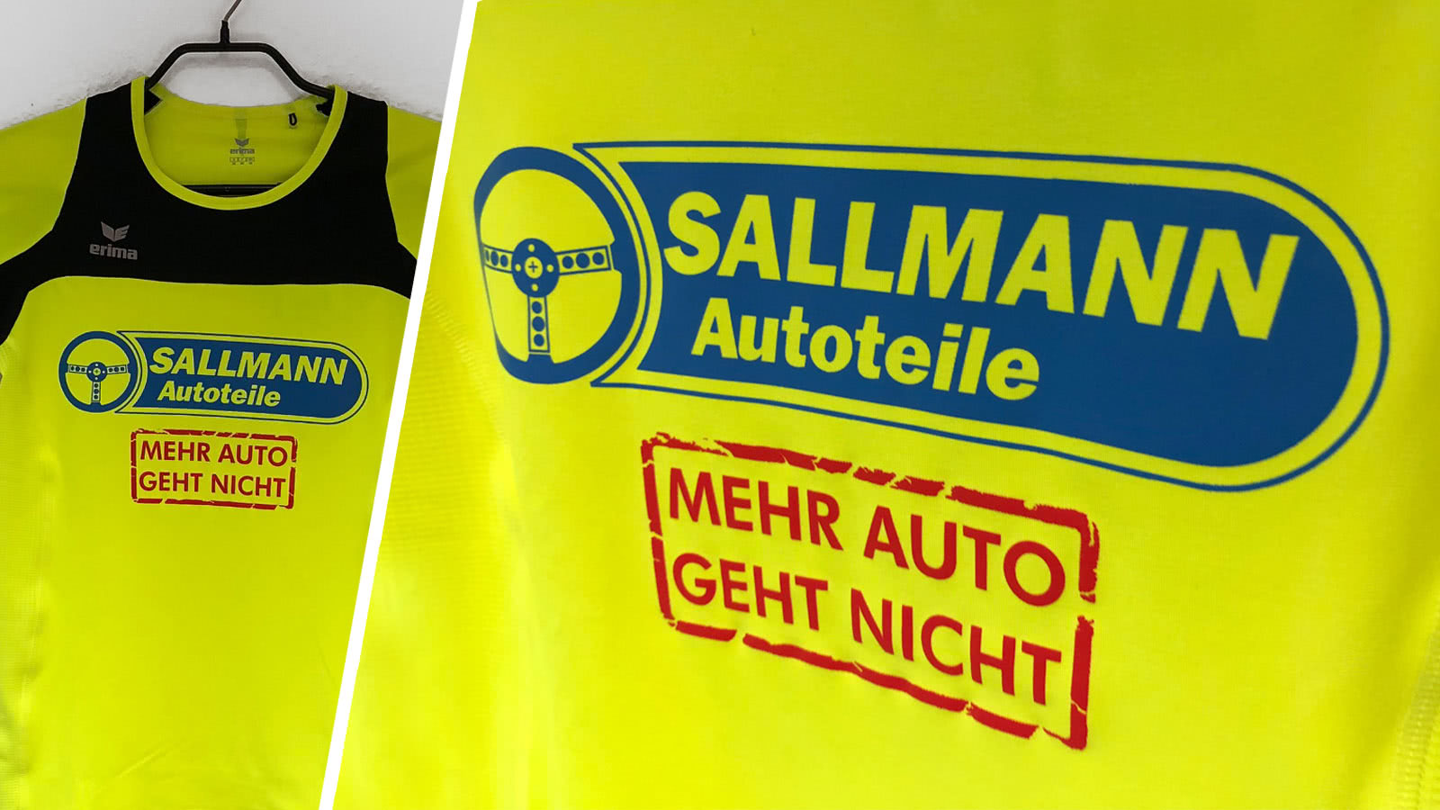 Running Shirt mit einem farbigen Logo Sallmann