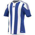 Das weiß/blaue Adidas Striped 15 Jersey als Trikot in white/bold blue
