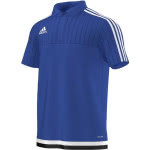 Das blaue Adidas Tiro 15 Polo mit der Farbe bold blue