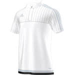Das Adidas Tiro 15 Polo als Polyester Poloshirt in weiß/schwarz
