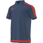 Das Adidas Tiro 15 Polo in night marine/solar red dem dunkelblau rot