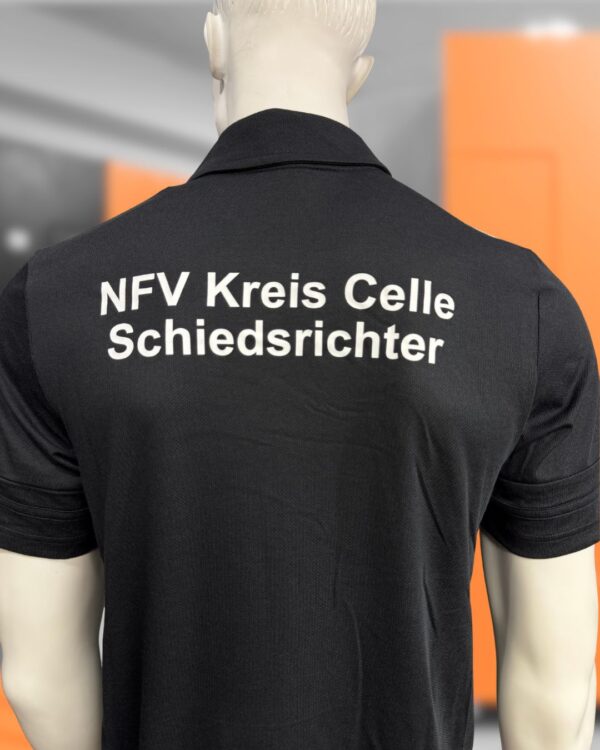Schiedsrichter Poloshirt mit Bedruckung Rücken