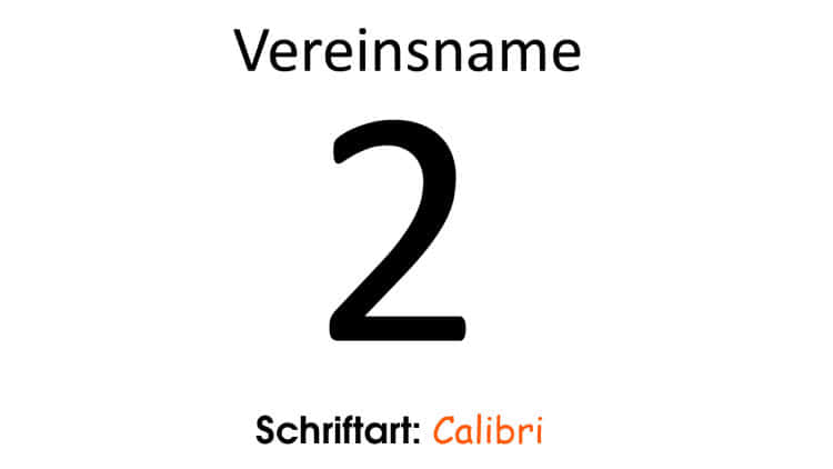 Die Calibri Schriftart zum bedrucken von Sportartikeln