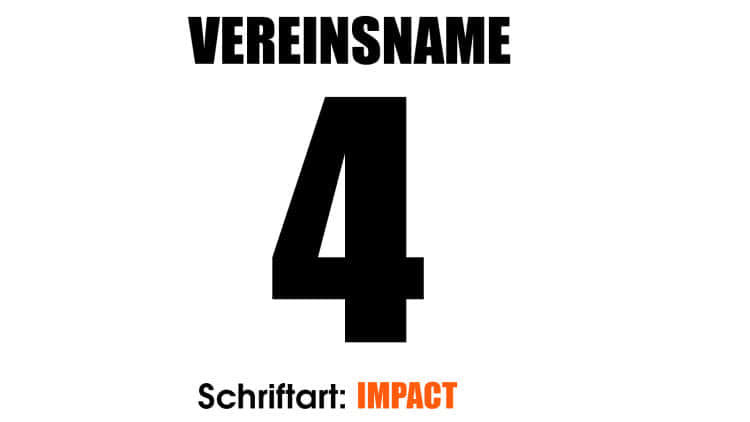 Die Impact Schriftart für Flock und Druck verwenden