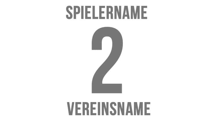 Trikot Druck: Spielername + Nummer + Vereinsname für alle Trikotsätze