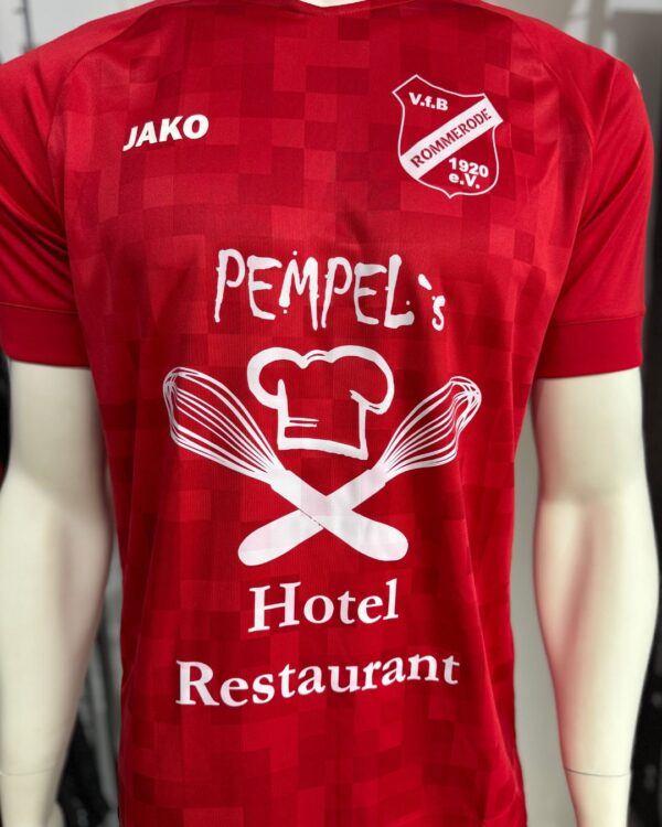 weiße Sponsoren Bedruckung auf Grafik Trikots von Jako