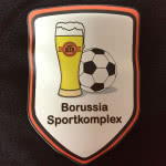 Das Vereinslogo von Borussia Sportkomplex als Sublimations Druck