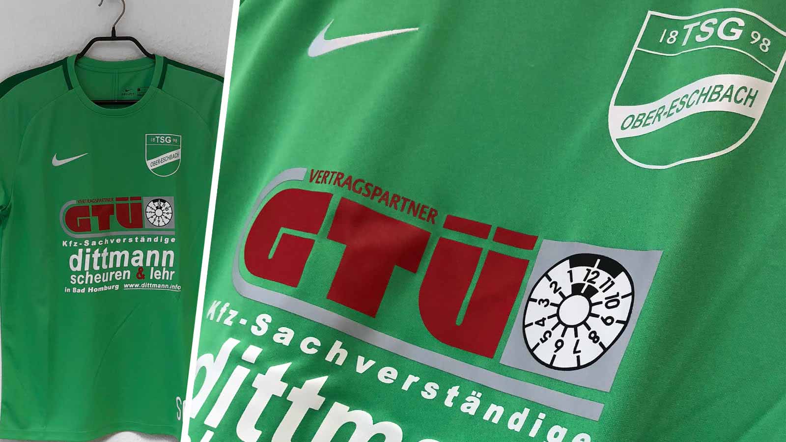 die Nike Trainings Jerseys mit Druck des TSG Ober-Eschbach