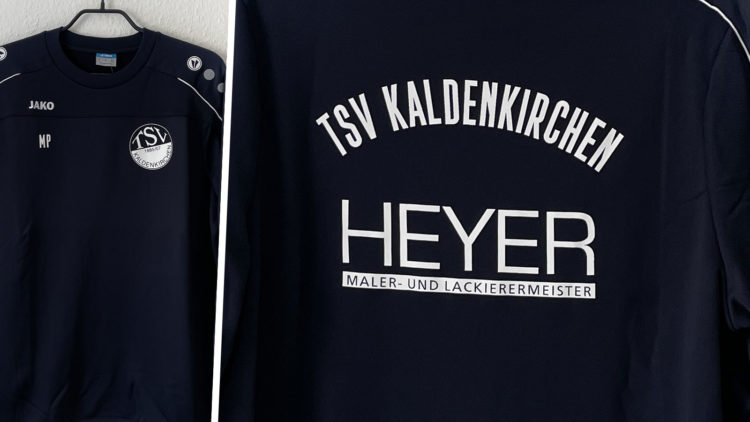 das TSV Kaldenkirchen Sweatshirt mit Textildruck