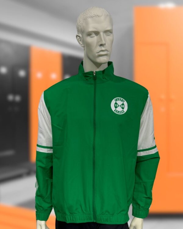 grüne Teamjacken von adidas mit Bedruckung
