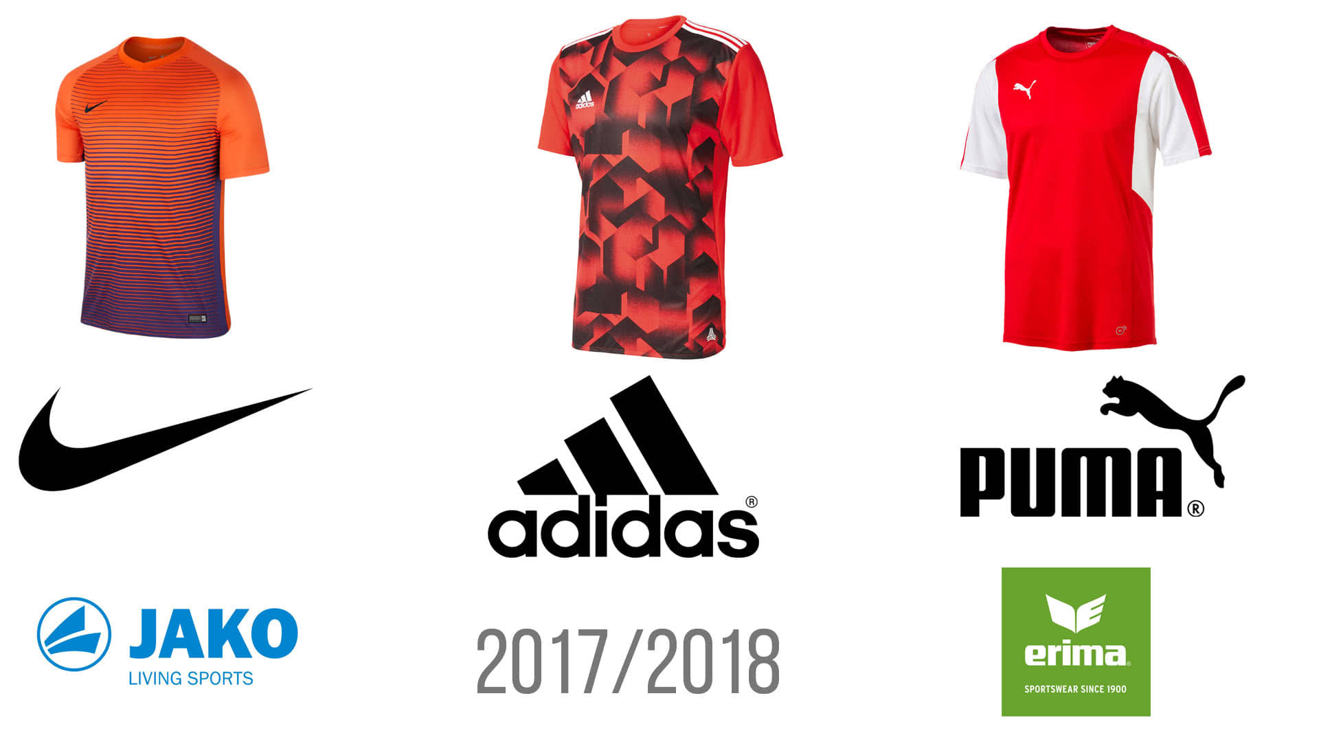 Die Fußball Trikot 2017/2018 Neuheiten von Adidas, Nike, Puma, Jako und Erima