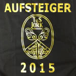 Das Vereinslogo bei den Aufsteiger T-Shirts des TuS York