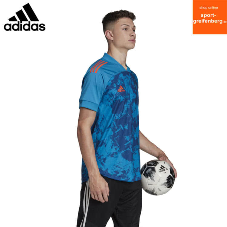 das adidas Condivo 20 Primbleu Trikot von der Seite