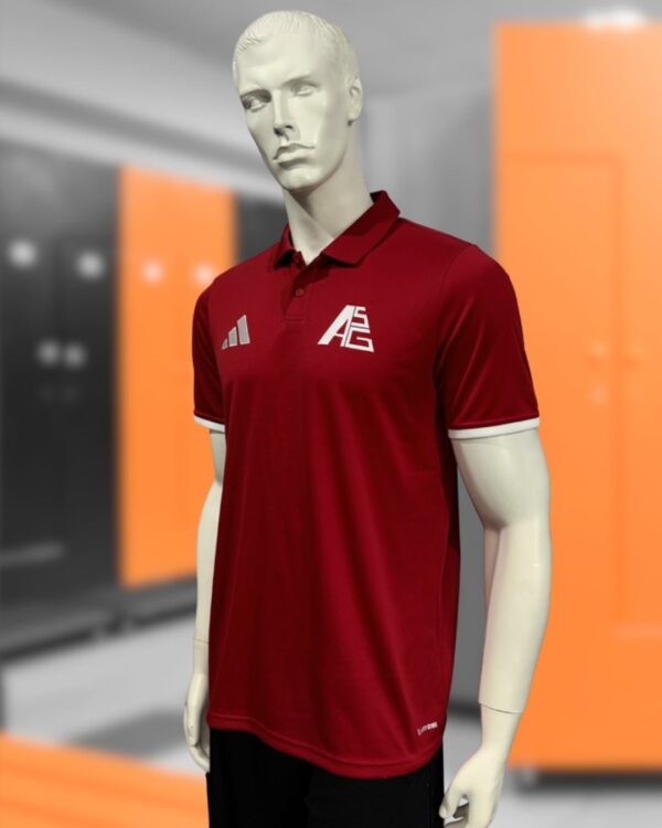 adidas Poloshirts mit Vereinslogo Bedruckung in weiß