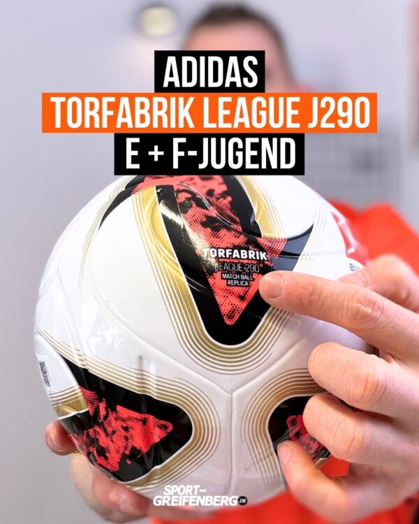 der adidas Torfabrik League Junior 290 2026-27 Bundesliga E+F-Jugend als Spielball und Trainingsball