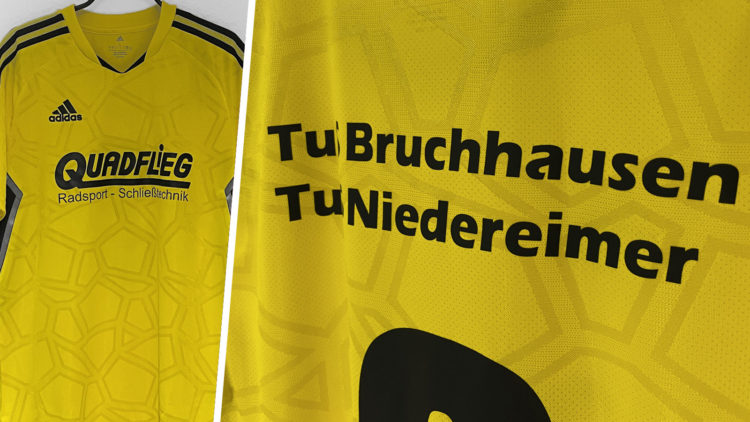 Die adidas Trikot Bedruckung mit eigener Schriftart am Beispiel des TuS Bruchhausen